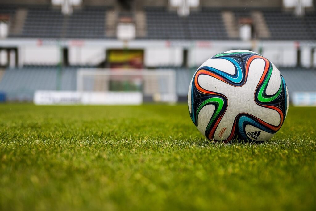 ball, soccer ball, soccer, football, stadium, sport, nature, football stadium, football field, field, soccer field, grass, game